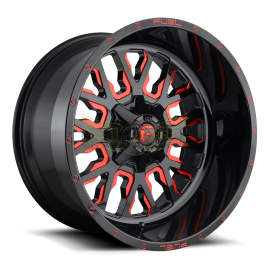 JANTE FUEL 4X4 STROKE - D612 FINISH: Gloss Black w/ Candy Red 20/22"
