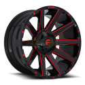 JANTE FUEL CONTRA  D643 Gloss Black w/ Candy Red 9X20 5X114,3/127 ET 1