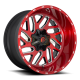 JANTE FUEL TRITON D691 Brushed Candy Red/Gloss Black/Milled 20x10 / 22x10 / 22x12 5 / 6 / 8 Lug