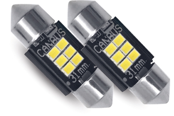 Ampoule LED universelle feux de recul / lumière porte plaque d' immatriculation circuit CAN BUS intégré 31MM - Speed Wheel