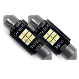 Ampoule LED feux de recul / lumière porte plaque d’immatriculation circuit CAN BUS intégré 36MM