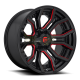 JANTE FUEL 4X4 RAGE D712 Gloss Black w/ Candy Red 20x10