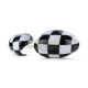 Coques de rétroviseurs extérieurs Checkered Flag Black pour Mini R55 R56 R57 R58 R59 R60