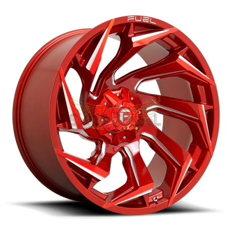 JANTE FUEL 4X4 REACTION  D754 Candy Red & Milled 15x8 / 20x9 / 20x10 / 22x10 / 22x12 / 24x12 5 / 6 / 8 T