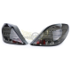 Feux arrières LED Lightbar en verre transparent noir pour Peugeot 207 à partir de 06