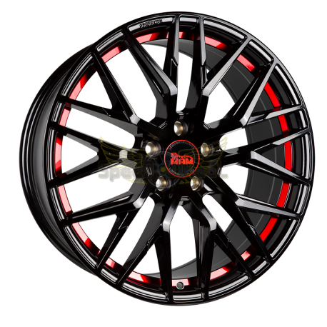 JANTE MAMRS4 8,5X19 5X112 ET30 72,6 BLACK PAINTED RED INSIDE