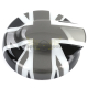 Couvercle de bouchon de réservoir drapeau gris blanc compatible avec Mini R55 R56 R57 06-13
