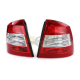 Paire de feux arrières en verre transparent rouge clair convient pour Opel Astra G CC 98-05