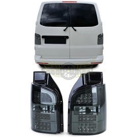 Feux arrières à LED noir fumé pour VW Bus T5.2 Facelift avec portes arrières 09-15