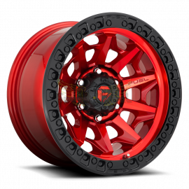 JANTE FUEL COVERT D695 CANDY RED W/ BLACK RING 9X18 5X127 ET-12 71,6