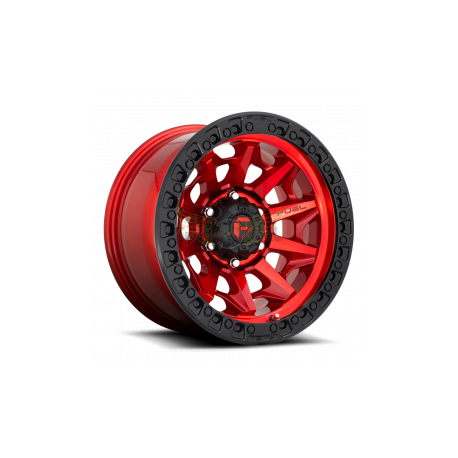 JANTE FUEL COVERT D695 CANDY RED W/ BLACK RING 9X18 5X127 ET-12 71,6