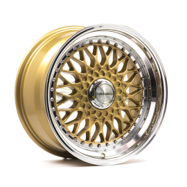 JANTE LENSO BSX 7X15 ET30 4X100 73.1 GLOSS GOLD & POLISHED
