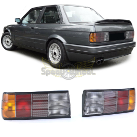 Paire de feux arrière noirs fumés pour BMW Série 3 E30 Limo Convertible Touring 87-94