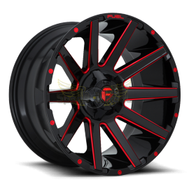JANTE FUEL CONTRA D643 GLOSS BLACK W/ CANDY RED 9X20 6X135/139,7 ET 2  106,1
