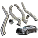 Downpipes Racing avec protection thermique + tubes centraux pour Audi S6 RS6 S7 RS7 12-18