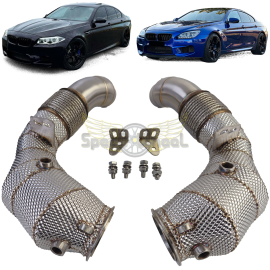Downpipes Racing avec catalyseur sport + protection thermique pour BMW M5 F10 M6 F12 F13 F06